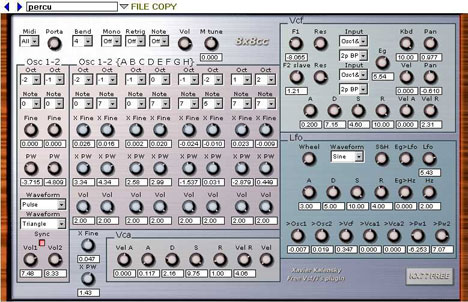 8X8CC plus - free 8 osc analog synth plugin