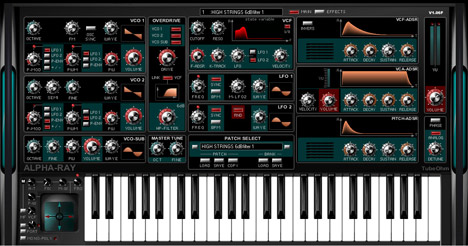 Alpha-Ray - free 2 osc + sub VA synth plugin