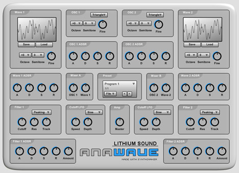 Anawave - free Analog / wavetable synth plugin