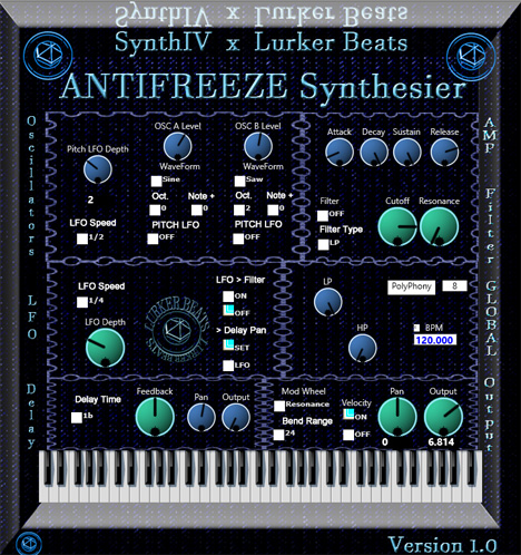 Antifreeze - free Lo-fi / ambient synth plugin