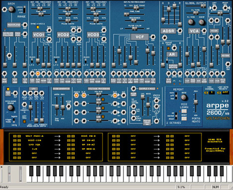 Arppe2600va - free Modular monosynth plugin