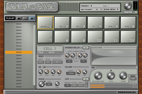 BAT-S12 - free Drum sampler plugin