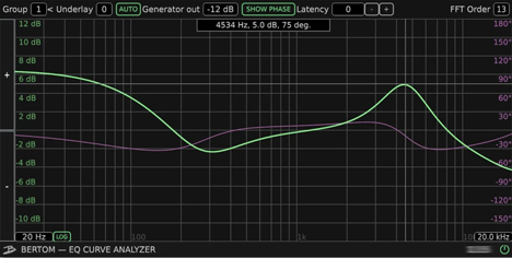 Bertom EQ Curve Analyzer - free Analyzer / signal generator plugin