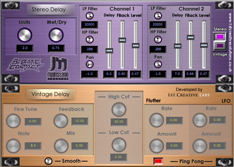 Bizzare Delay - free Digital / tape delay plugin