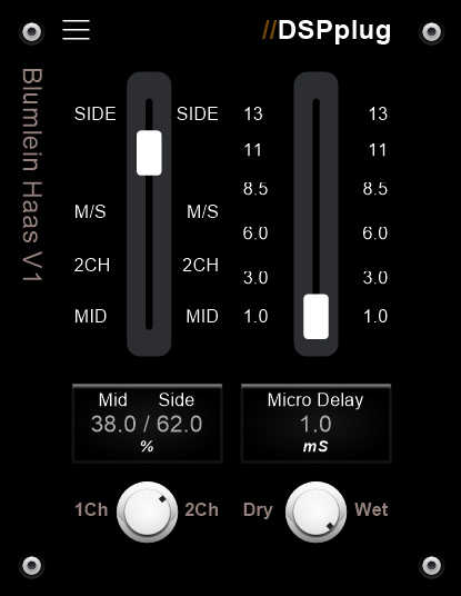 Blumlein Haas - free Mid-Side processor plugin