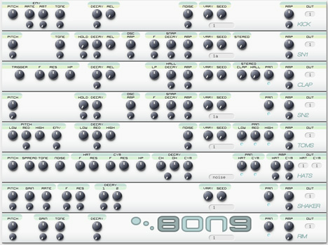 Bong - free Electronic drums plugin