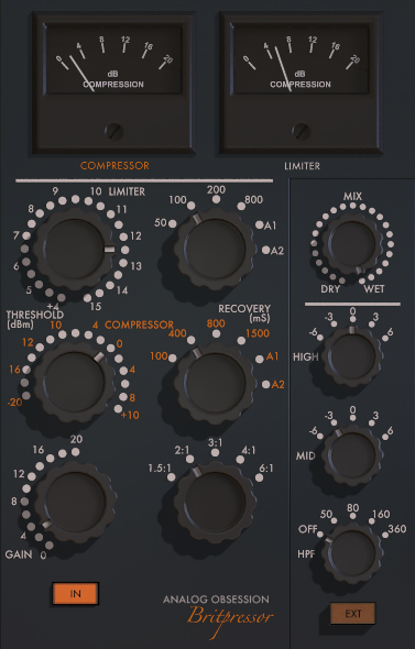 Britpressor - free Compressor / limiter / multiband-sidechain plugin