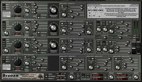 Brzoza - free 2 operator FM synth plugin