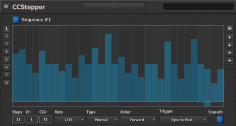 CCStepper - free CC step sequencer plugin