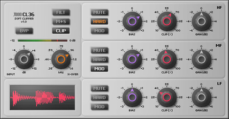 CL36 - free 3 band soft clipper plugin