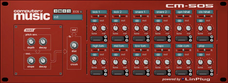 CM-505 - free 12 voice drum synth plugin