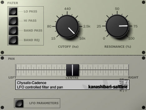 Cadence - free LFO controlled filter plugin