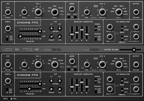 Chorg 770 DV - free Korg 770 emulation plugin