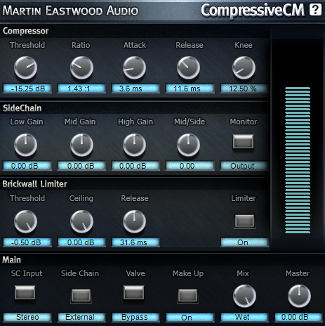 Compressive CM - free Side chain RMS compressor plugin