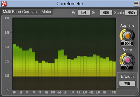 Correlometer - free Multi-band correlation meter plugin