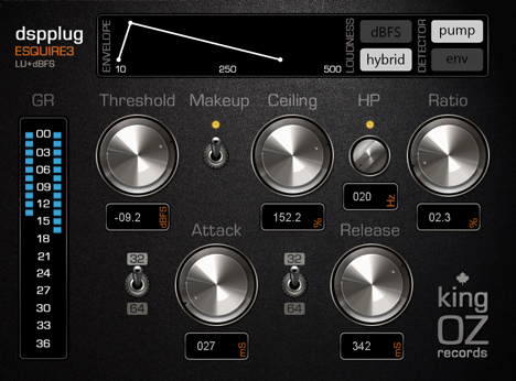 esquire3 - free Brickwall peak limiter plugin