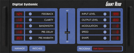 Giant Verb - free Space reverb plugin