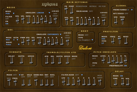 Dulcet - free Physical modeling synth plugin