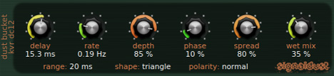 Dust Bucket - free Stereo chorus plugin