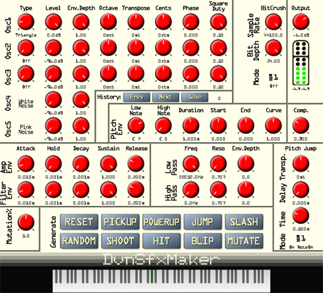 DvnSfxMaker - free SFX synth plugin