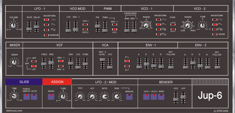 Jup6 - free Jupiter 6 emulation plugin