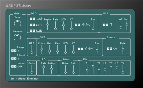 Alpha - free Alpha Juno 1 emulation plugin