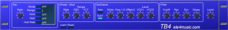 TB4 - free Arpeggiator synth plugin