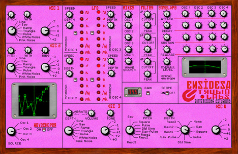 Ensidesa - free 4 osc soviet synth plugin