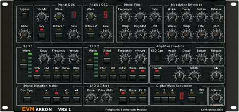 Arkon VRS-1 - free 2 osc digital / analog synth plugin