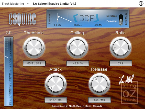 LA school esquire limiter - free Envelope / pumping limiter plugin