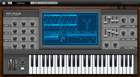 FM-Four - free 4 operators FM synth plugin