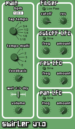 Swirler - free LFO based delay plugin