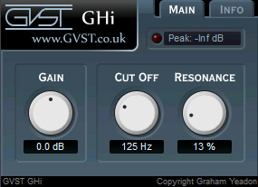 GHi - free High-pass filter plugin