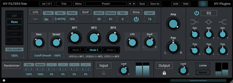 HY-Filter3 free - free Multimode filter plugin