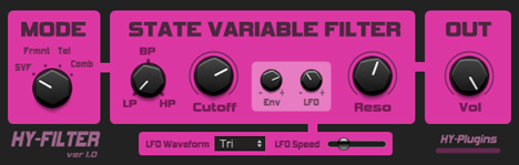 HY-Filter - free Multi-mode filter plugin