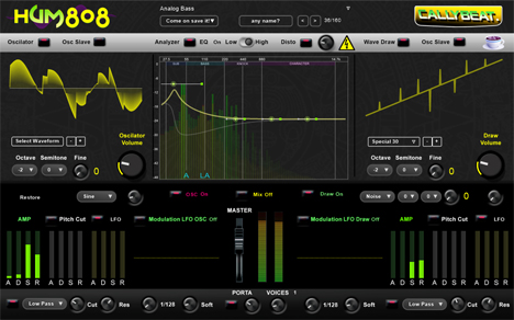 Hum808 - free Bass synth plugin