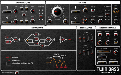 Twin Bass - free Bass synth plugin