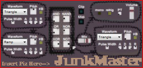 JunkMaster - free Digital logic synth plugin
