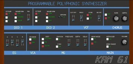 KRM61 - free Korg Poly61 emulation plugin