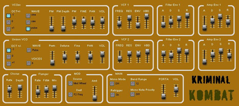 Kombat - free Bass / lead synth plugin