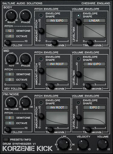 Korzenie kick - free Kick drum generator plugin