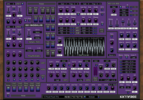 Kx-Modulad - free Analog / SF2 player modular synth plugin