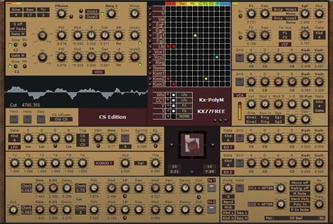 Kx-PolyM-CSE - free Vintage modular / CS70M plugin