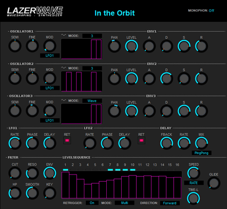 LazerWave - free Waveshaping synth plugin