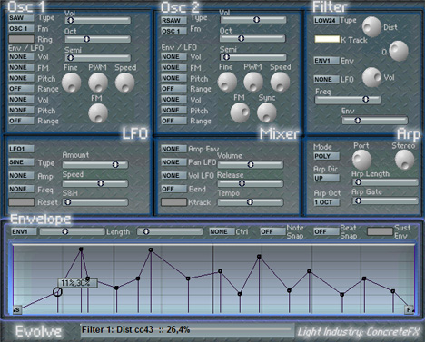 LighIndustry - free 2 osc wavetable synth plugin