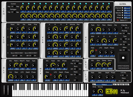 MS-01 - free Sequenced synth plugin