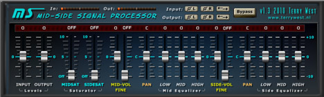 Mid-Side Signal Processor - free MS mastering processor plugin