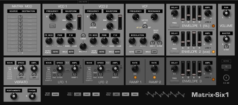 Matrix Six1 - free Oberheim Matrix Six emulation plugin