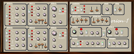 Orion 1 - free 2 osc analog synth plugin