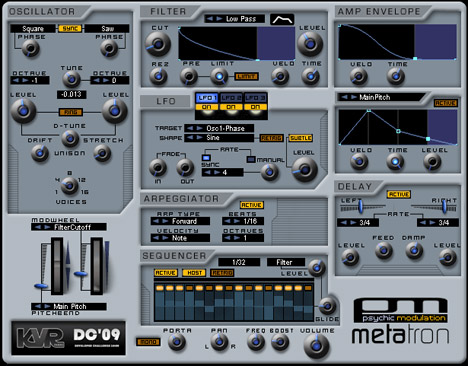 Metatron - free 2 osc analog synth plugin